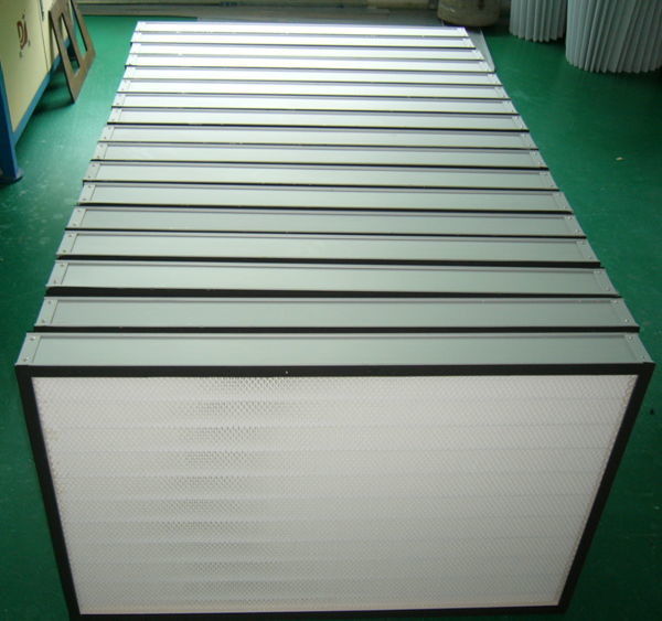Anodisierter Filter der Aluminiumrahmen-Minifalten-HEPA für Anwendungen des Reinraum-/HVAC 1