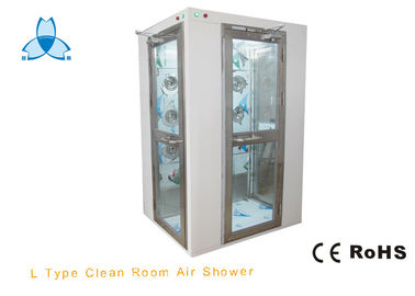 Einzelne Person Cleanroom-Luft-Dusche mit 90 Grad-Ecken-Türen, Energie des Schlag-800W