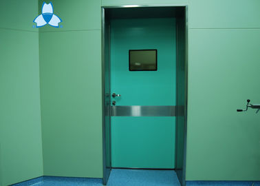 Manueller Schwingen-Krankenhaus-Luftfilter, einzelne Blatt-Krankenhauszimmer-Tür mit Betrachtungs-Fenster