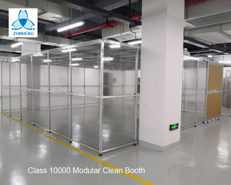 Reinraum-Ausrüstungs-Aluminiumstruktur der Klassen-10000 FFU mit Schiebetüren/pharmazeutischer Reinraumkabine
