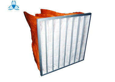 kaufen Industrieller orange Taschen-Luftfilter-hohe schmutzige Kapazität mit EVA- oder Silikon-Gummi-Dichtung online manufacture