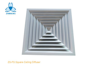 kaufen Quadrat-Decken-Diffusor-weißes Aluminiumpulver des Zoll-24x24 beschichtet online manufacture