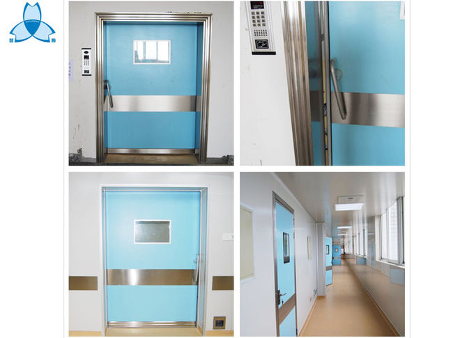 Krankenhaus-einzelne Blatt-Tür-Pendeltür mit Luft-Dichtung und feuerfester Eigenschaft 2