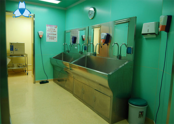 Edelstahl-Krankenhaus-Luftfilter-Handbecken mit Kabinetten für Person 2 2