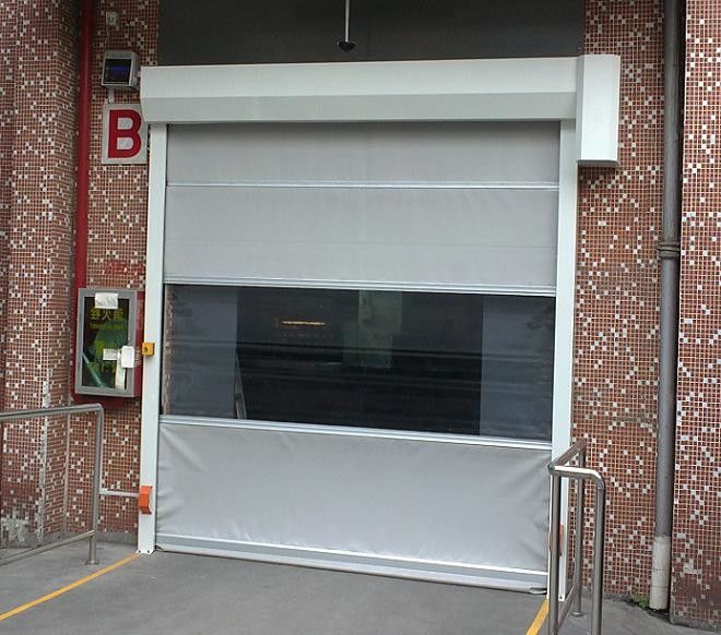 Antistatische PVChochgeschwindigkeitsfensterladen-Selbsttür/schnelle Geschwindigkeits-Rollen-Tür für Fabrik-Werkstatt 3