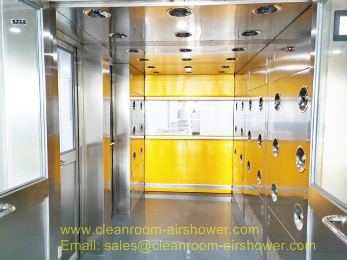 Luft-Dusche für Personen und Materialien mit 4 Türen gesteuert durch PLC und Touch Screen 0
